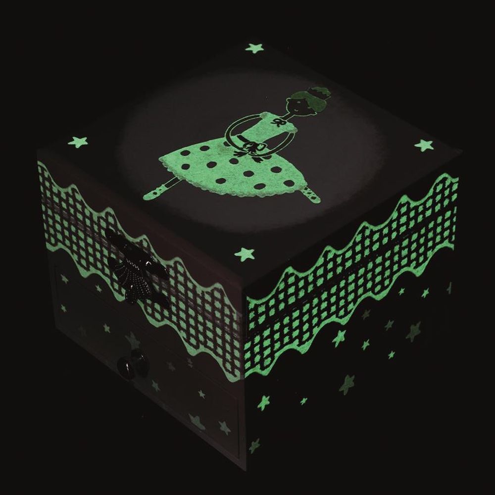 Phosphoreszierende Musik Truhe Tänzerin Rosa Klein - Leuchtet in der Nacht