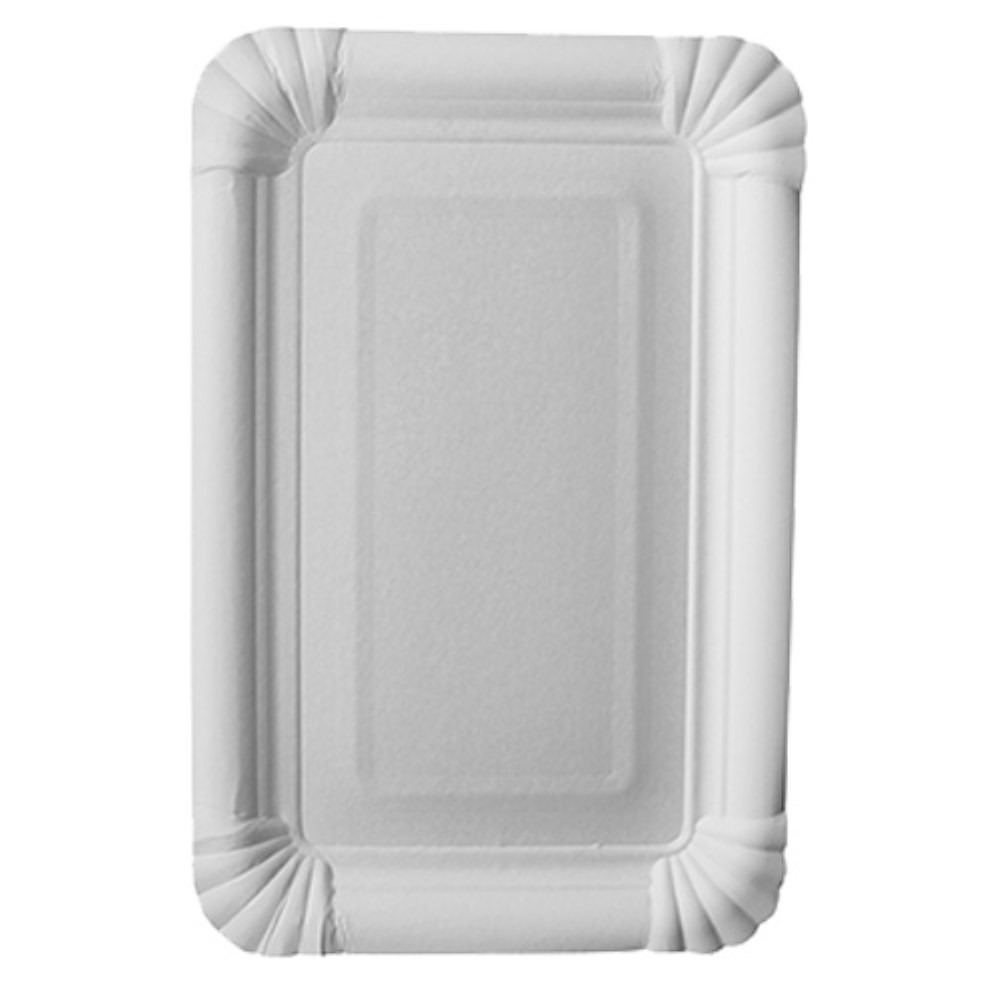 25 Teller, Pappe "pure" eckig 13 cm x 20 cm weiss