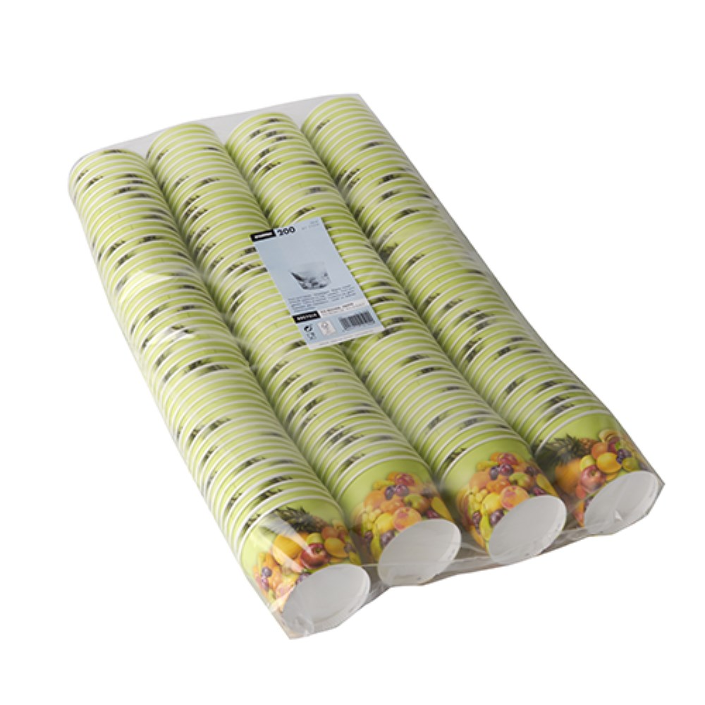 200 Eisbecher, Pappe rund 100 ml Ø 7 cm · 5,3 cm "Früchte"