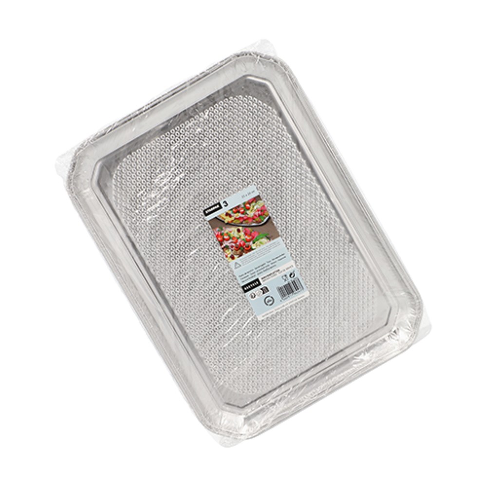 3 Servierplatten, Alu eckig 35 cm x 26 cm 3 Servierplatten, Alu eckig 35 cm x 26 cm