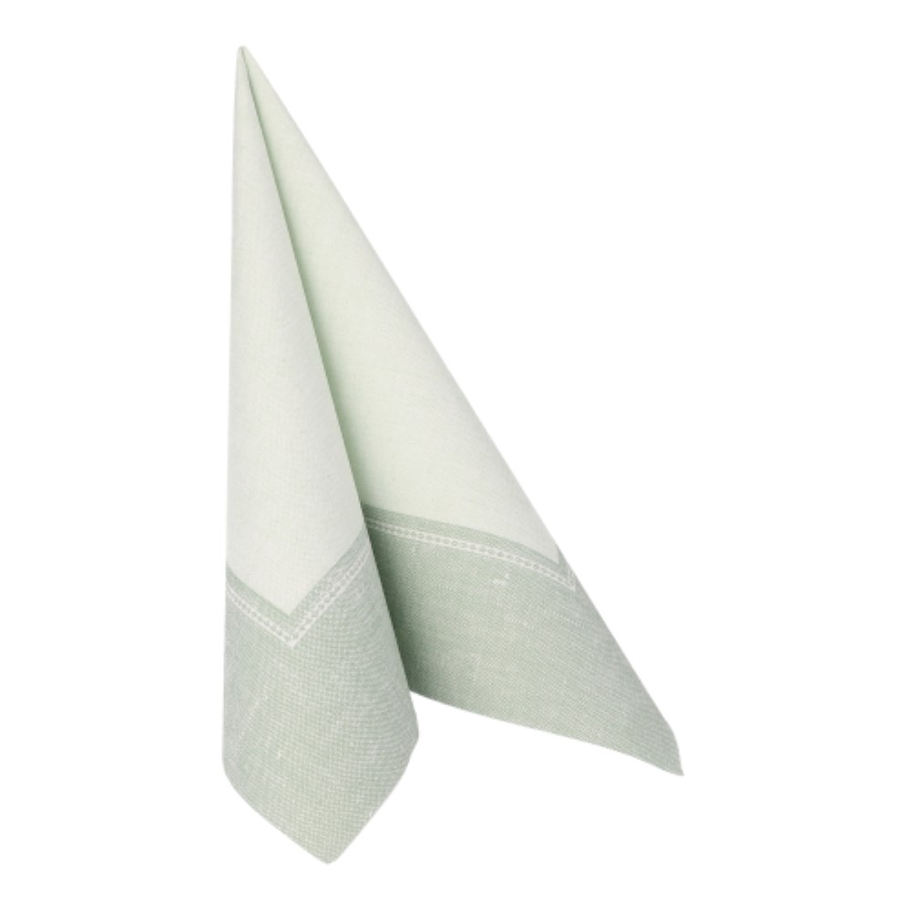 20 Servietten "ROYAL Collection" 1/4-Falz 40 cm x 40 cm jadegrün "Linum"
