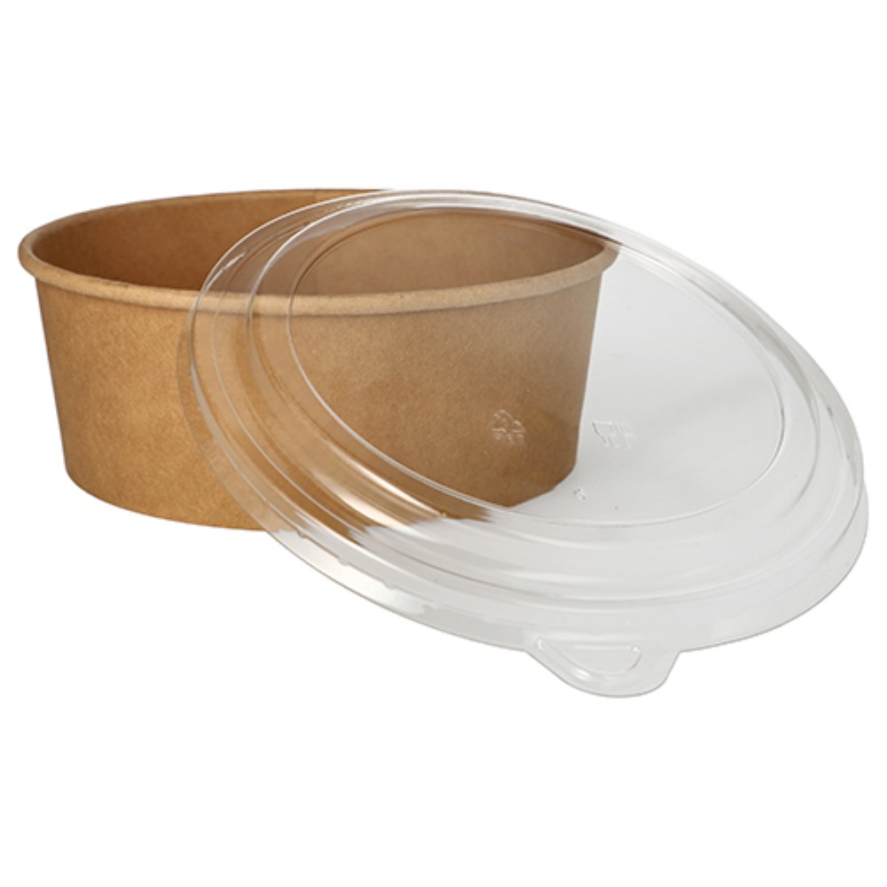 50 Salatschalen, Pappe rund 1300 ml Ø 18,4 cm · 7 cm braun 50 Salatschalen, Pappe rund 1300 ml Ø 18,4 cm · 7 cm braun