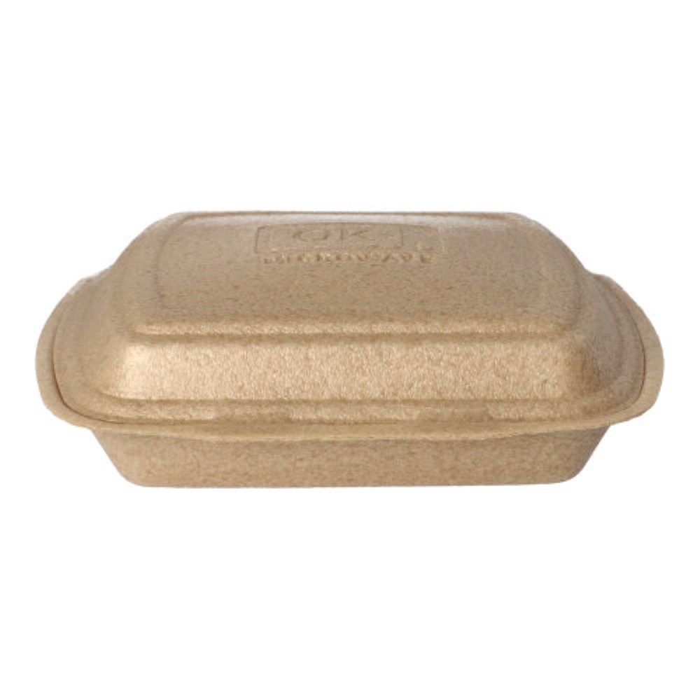50 Menüboxen mit Klappdeckel, XPP 3-geteilt 7 cm x 20,5 cm x 24 cm beige