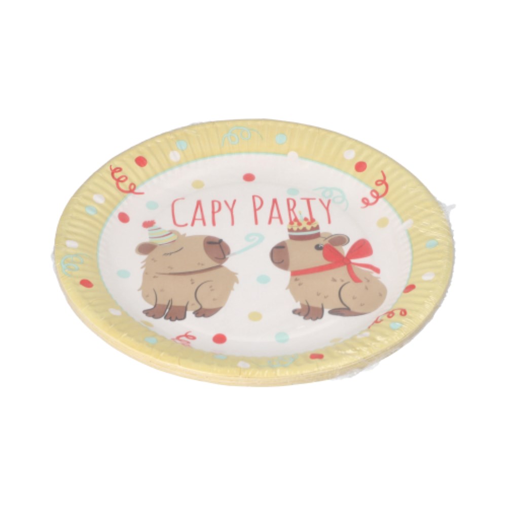 10 Teller, Pappe rund Ø 23 cm "Capy Party"
