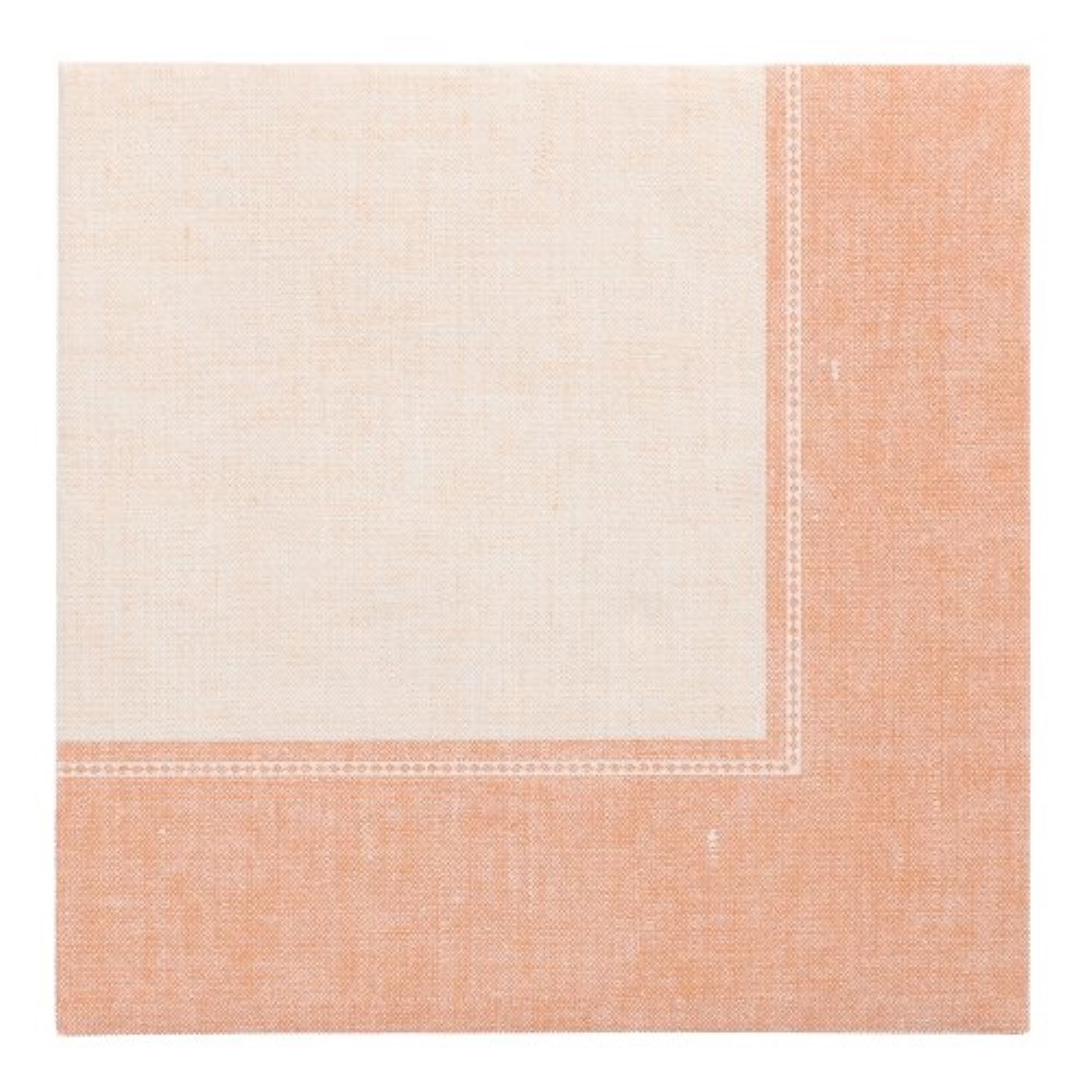 20 Servietten "ROYAL Collection" 1/4-Falz 40 cm x 40 cm terracotta "Linum"