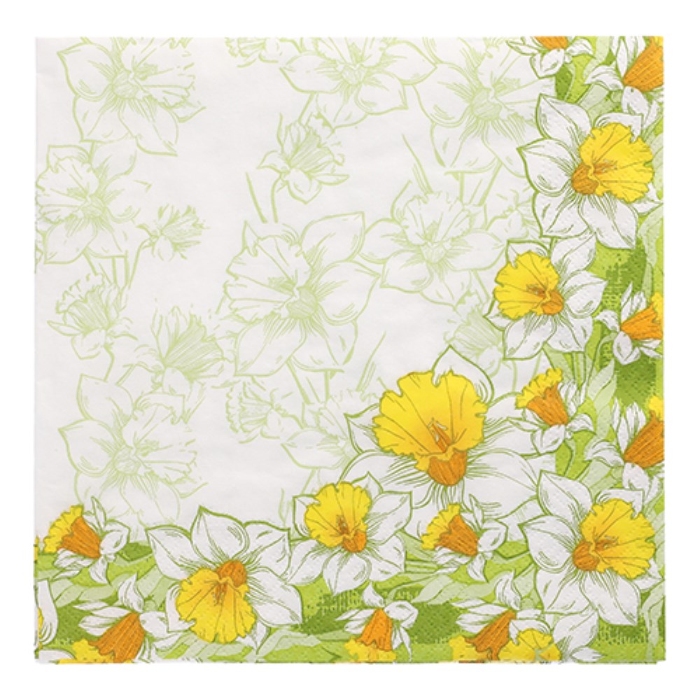 50 Servietten, 3-lagig 1/4-Falz 40 cm x 40 cm "Narciso" 50 Servietten, 3-lagig 1/4-Falz 40 cm x 40 cm "Narciso"