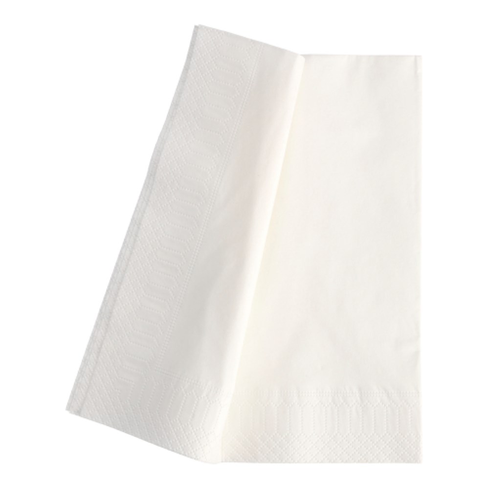 250 Servietten, 3-lagig 1/8-Falz 40 cm x 40 cm weiss