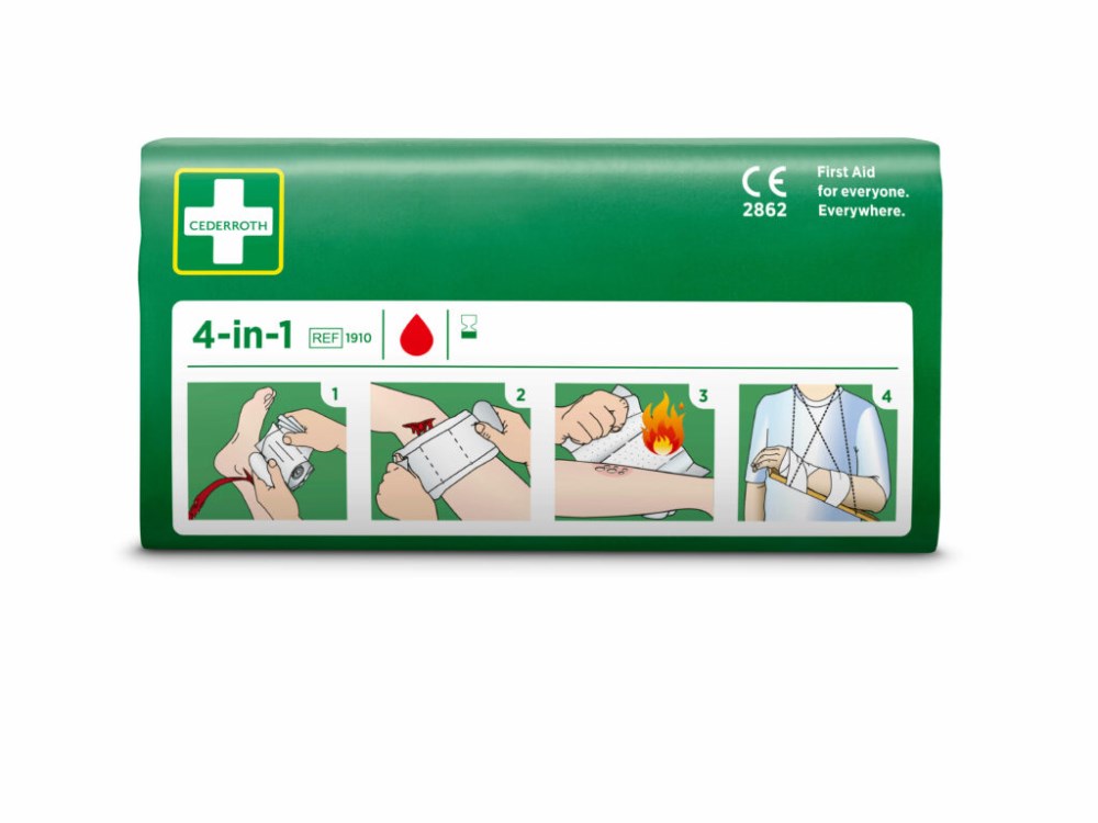 "Cederroth" 4 in 1 Blutstiller Wundverband Set, 3-teilig "Cederroth" 4 in 1 Blutstiller Wundverband Set, 3-teilig