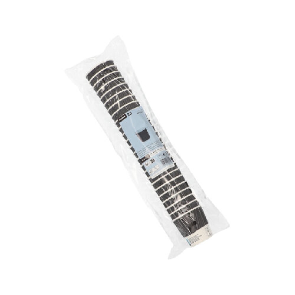 25 Trinkbecher, Pappe "To Go" 0,1 l Ø 6 cm · 6 cm schwarz Ripple Wall