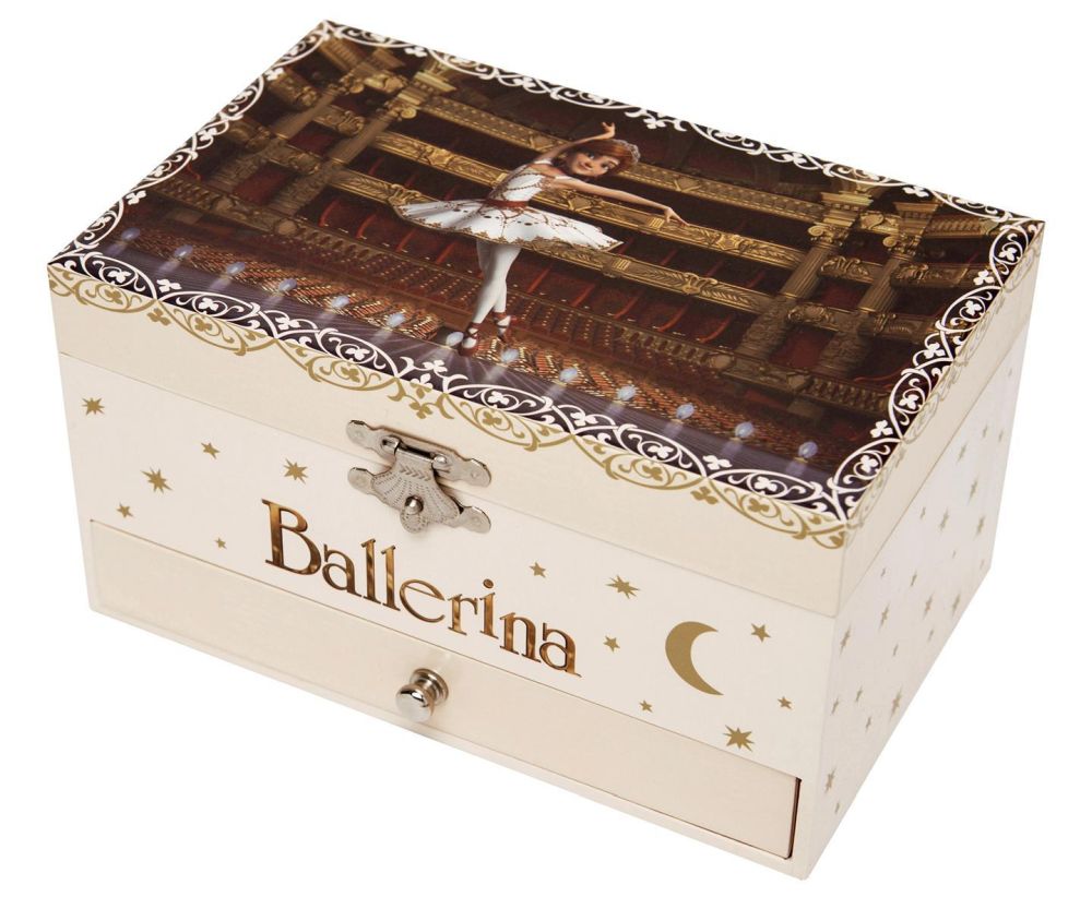 Phosphoreszierende Schmuck Spieldose Ballerina© - Leuchtet in der Nacht