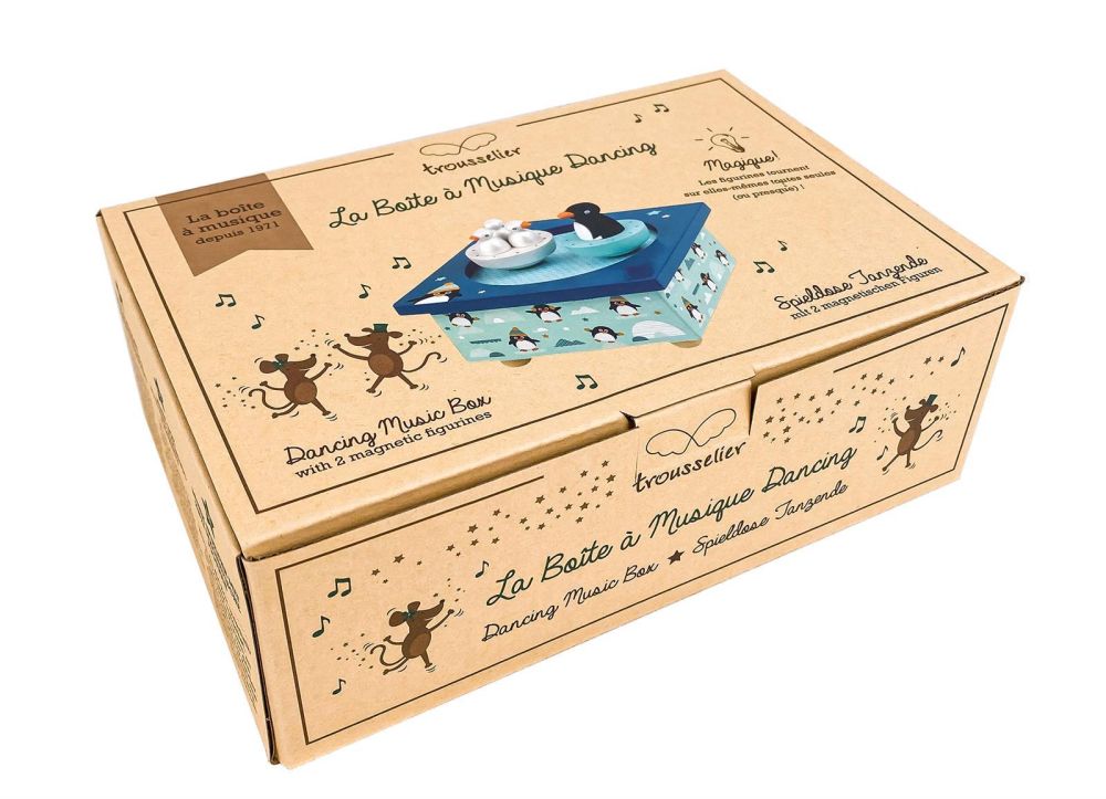 Spieldose Tanzende Pinguine