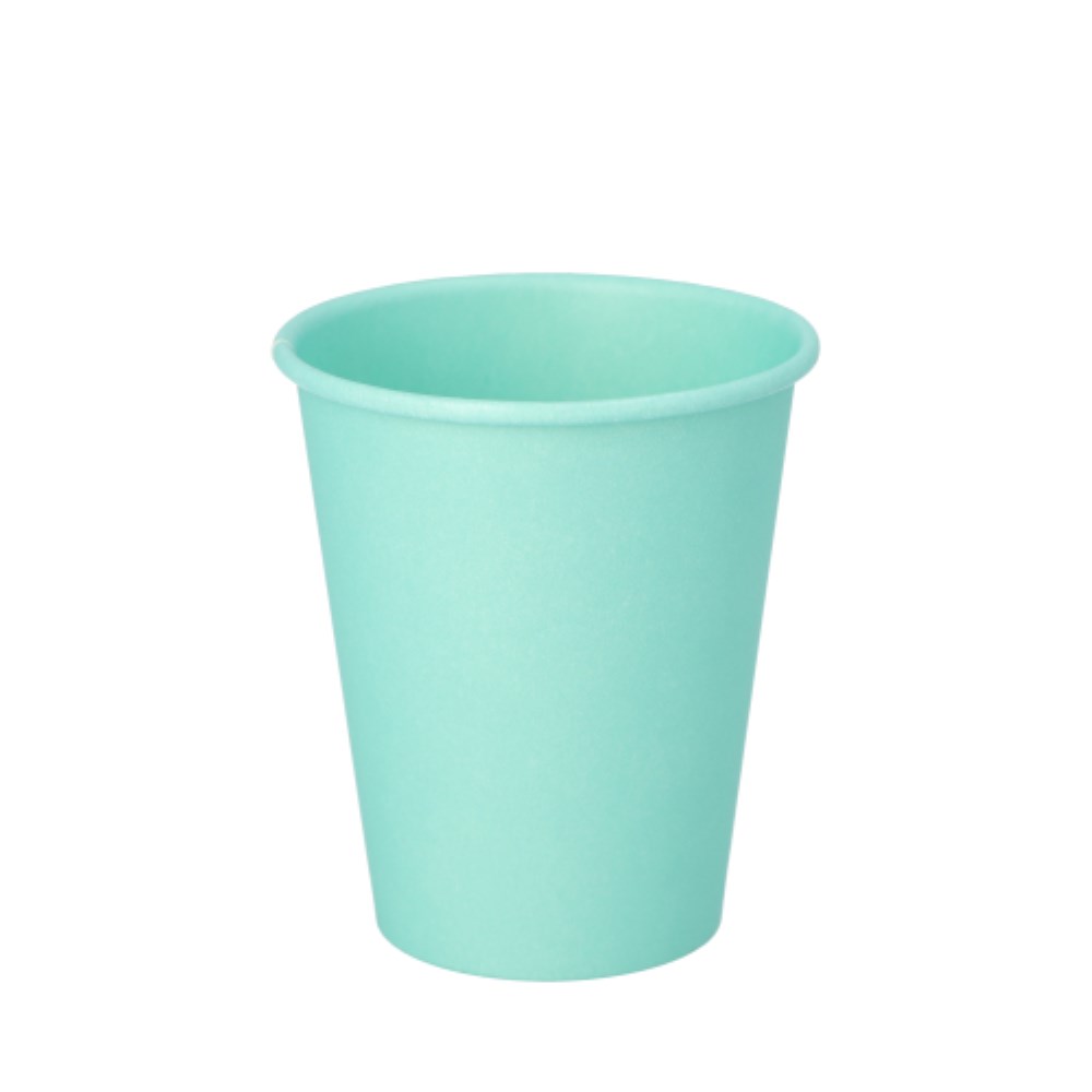 50 Trinkbecher, Pappe "To Go" 0,2 l Ø 8 cm · 9,2 cm türkis
