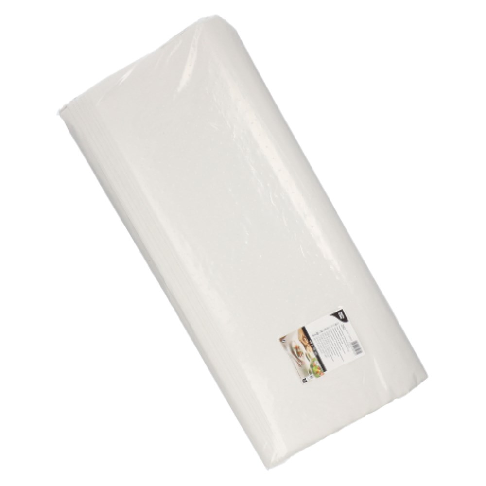 250 Blatt Papiertischtuch mit Damastprägung eckig 70 cm x 60 cm weiss