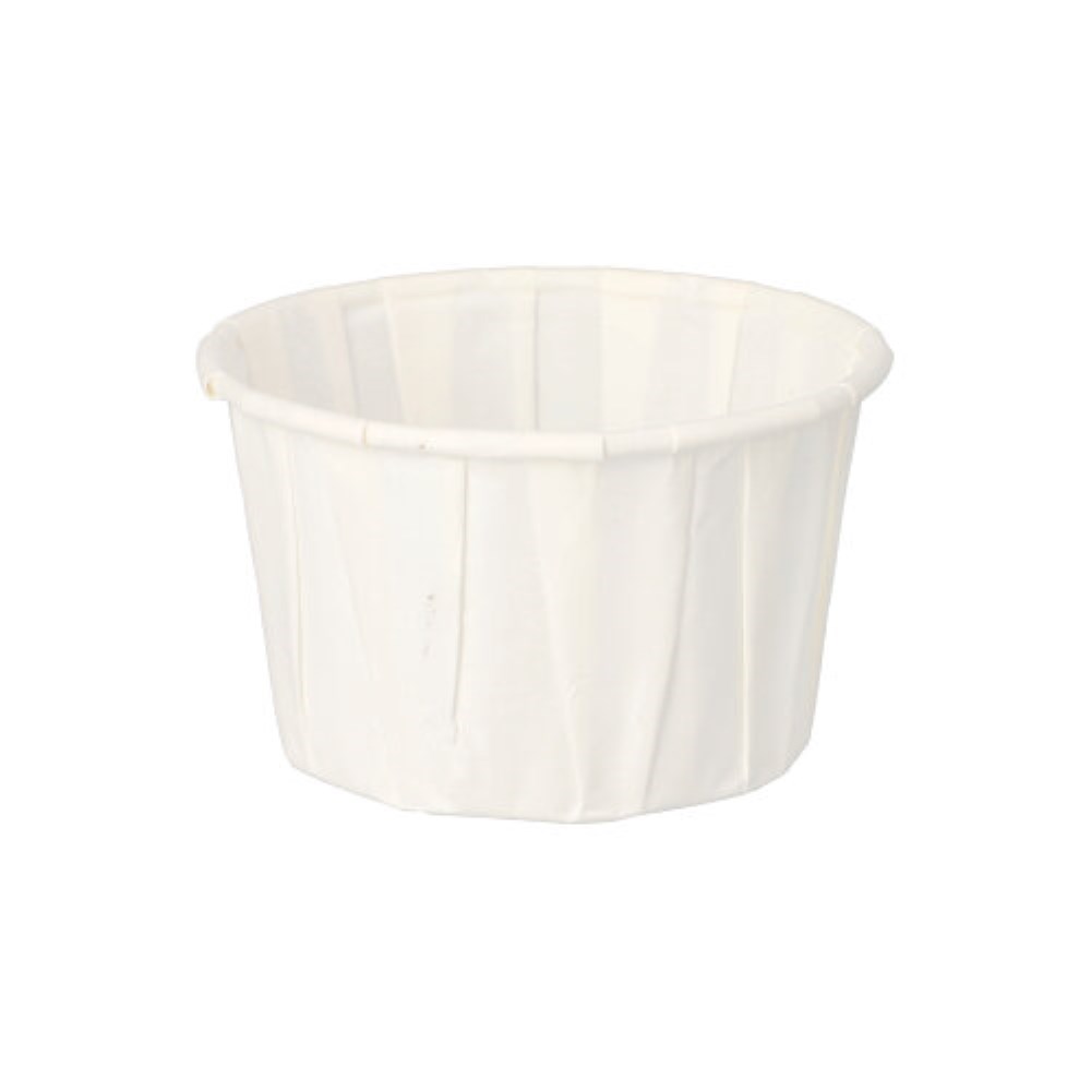 100 Dressingbecher, Papier "pure" 110 ml Ø 7 cm · 4,2 cm weiss
