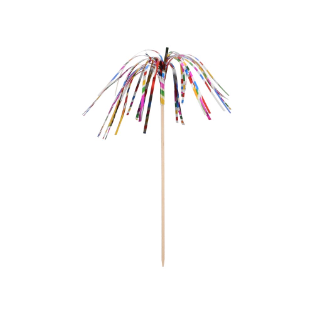 100 Deko-Picker 15,5 cm "Feuerwerk" multicolor