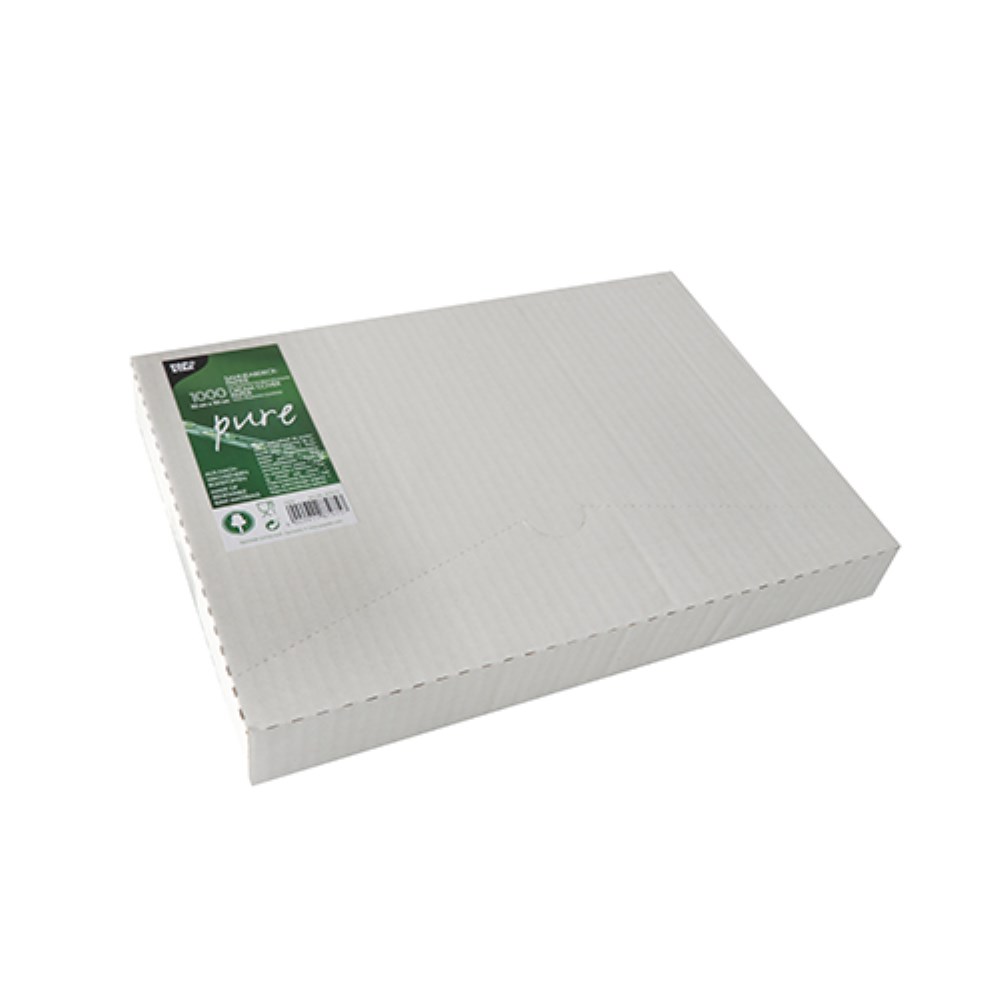 1000 Blatt Sahneabdeckpapier 32 cm x 22 cm weiss mit Palmwachsbeschichtung