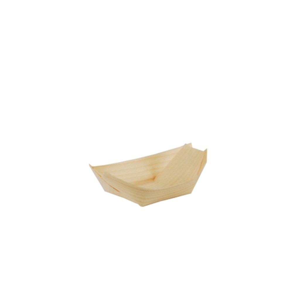 50 Fingerfood - Schalen, Holz "pure" 11 cm x 6,5 cm "Schiffchen"