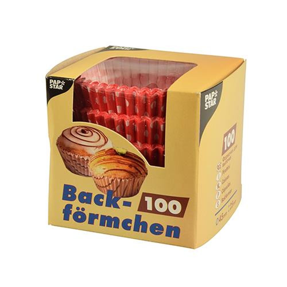 100 Backförmchen Ø 4,5 cm · 2,5 cm "dessiniert"