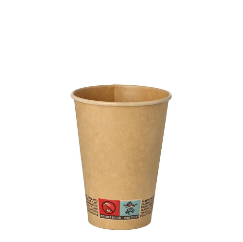 50 Trinkbecher, Pappe 0,18 l Ø 7 cm · 9,2 cm braun