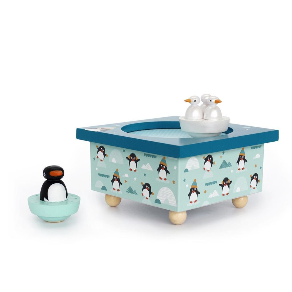 Spieldose Tanzende Pinguine