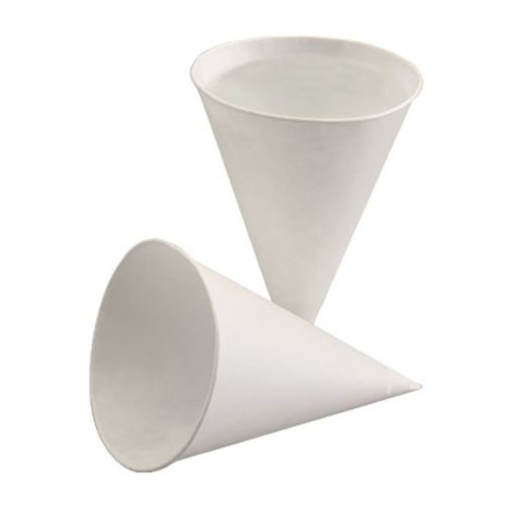 200 Spitzbecher, Zuckerrohrpapier 120 ml Ø 7,5 cm · 10,5 cm weiss 200 Spitzbecher, Zuckerrohrpapier 120 ml Ø 7,5 cm · 10,5 cm weiss mit Palmwachsbeschichtung