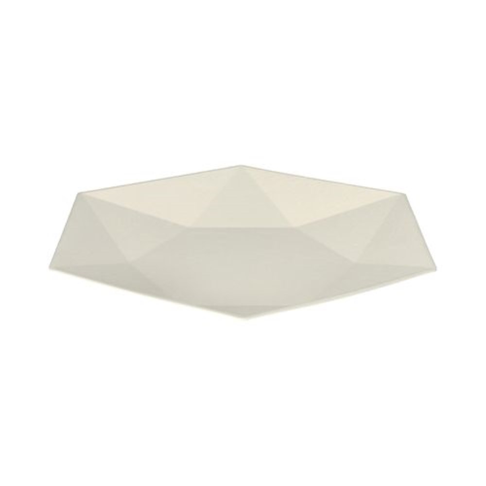 12 Teller Zuckerrohr "pure" 6-eckig 2,5 cm x 26 cm x 23 cm weiss "Diamond"