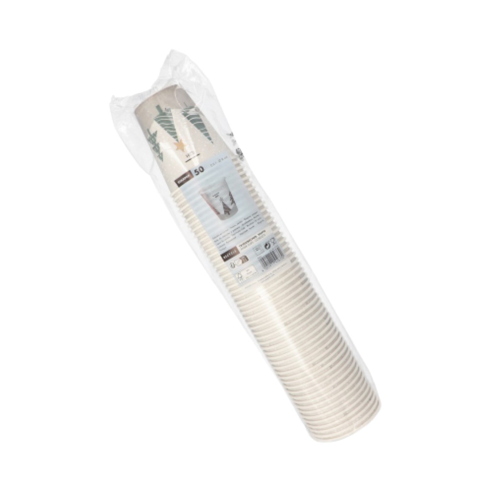 50 Trinkbecher, Pappe "To Go" 0,2 l Ø 8 cm · 9,1 cm "Winter Forest"