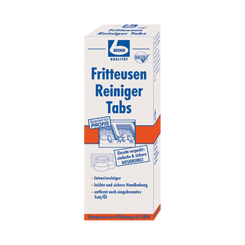 12 "Dr. Becher" Fritteusen Reiniger Tabs weiss 12 "Dr. Becher" Fritteusen Reiniger Tabs weiss