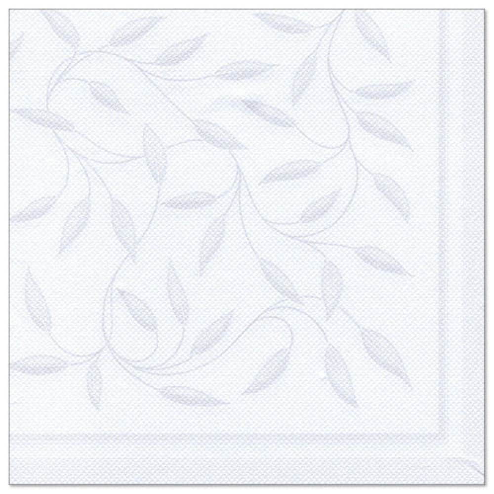 20 Servietten "ROYAL Collection" 1/4-Falz 40 cm x 40 cm weiss "New Mediterran"