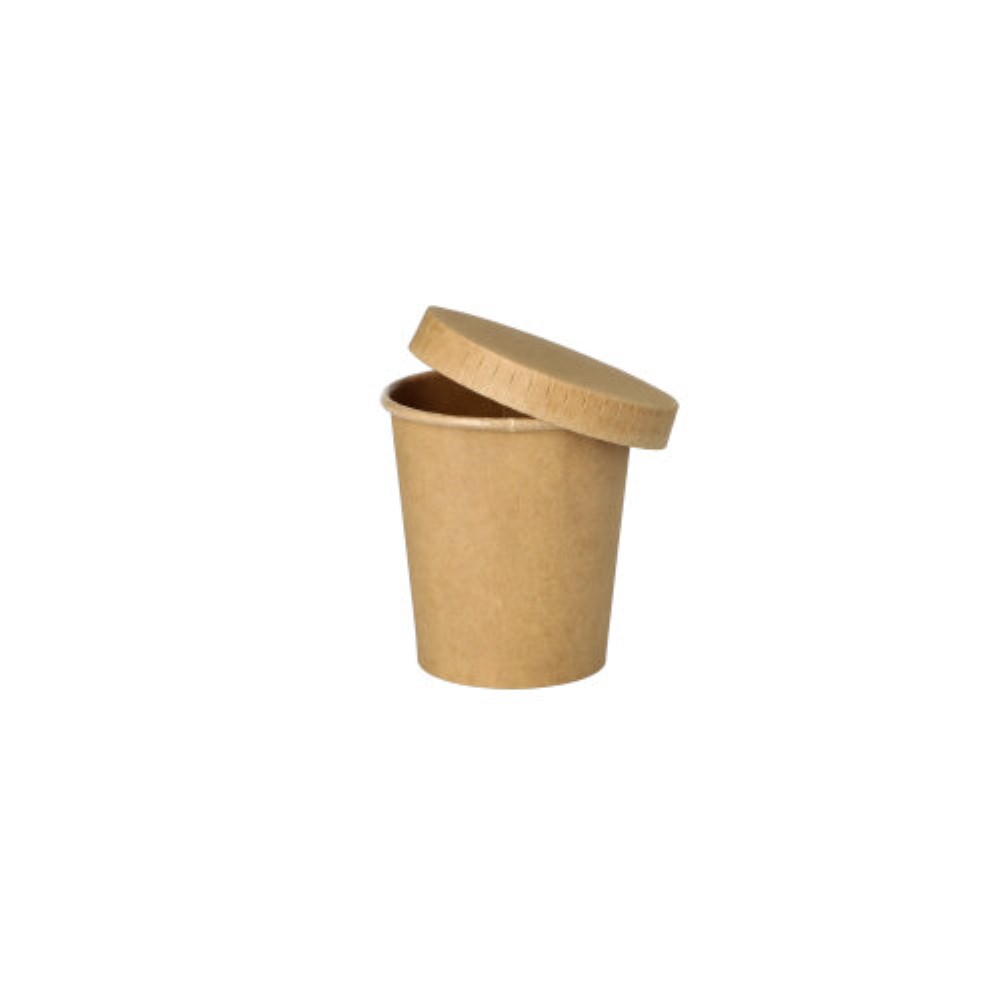 50 Portionsbecher, Pappe 120 ml Ø 6 cm · 6,6 cm braun