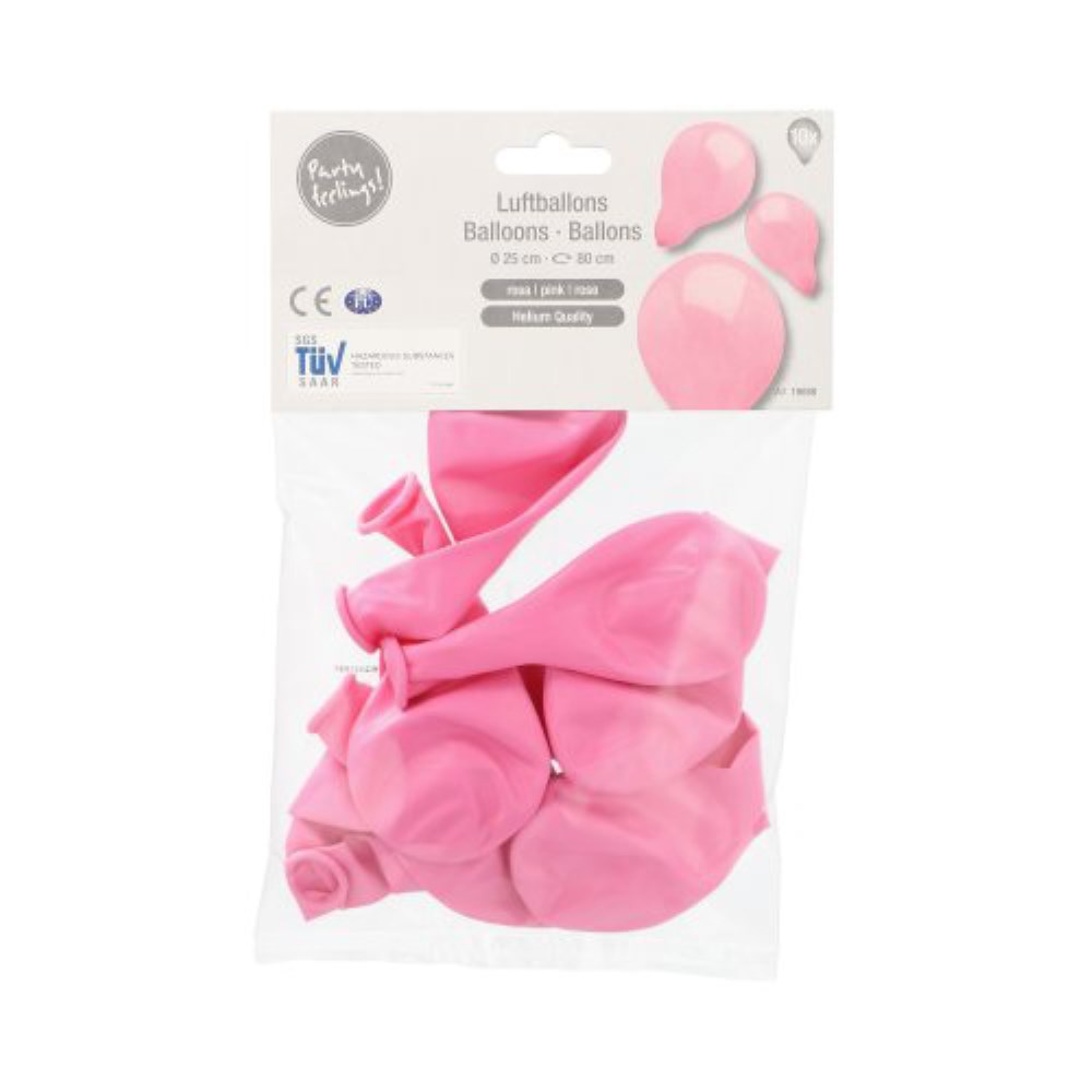 10 Luftballons Ø 25 cm rosa