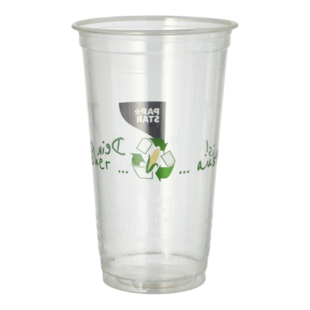 50 Trinkbecher PLA 0,5 l Ø 9,5 cm · 15,1 cm "Becher aus Mais"