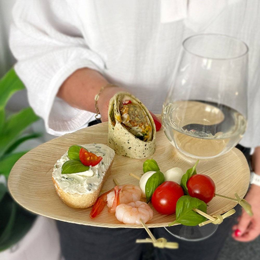 25 Cater Plates "pure" oval 23,5 cm x 18 cm x 1,3 cm