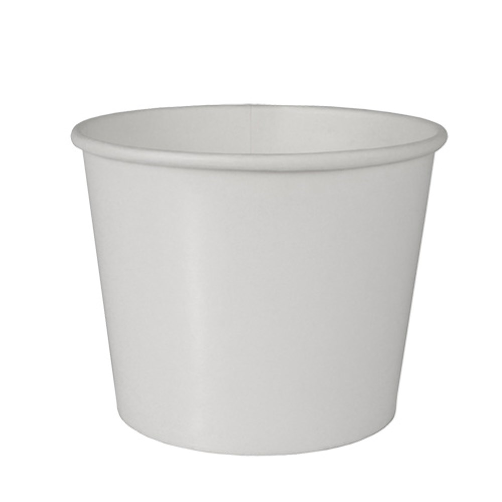 50 Suppenbecher, Pappe "To Go" rund 500 ml Ø 11 cm · 8,3 cm weiss