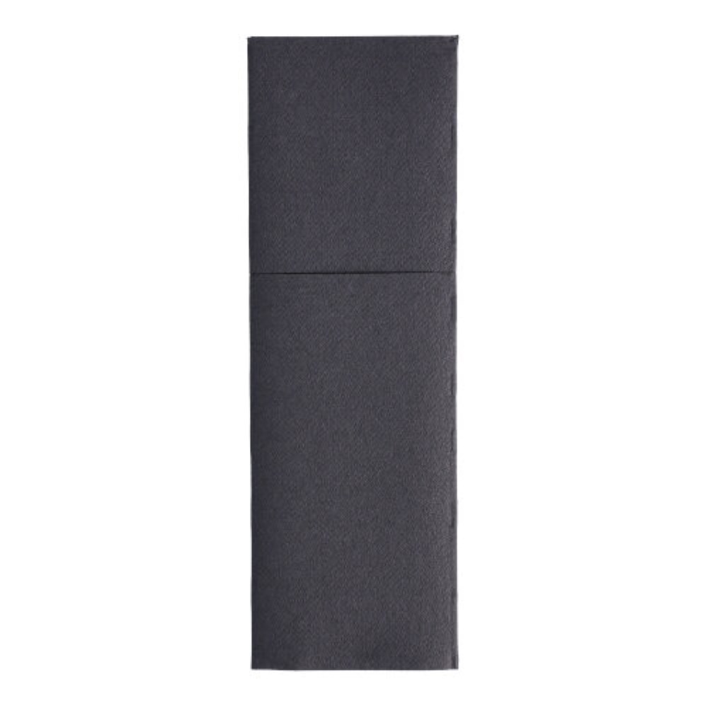 50 Servietten "ROYAL Collection" 48 cm x 30 cm schwarz mit Besteckfalz