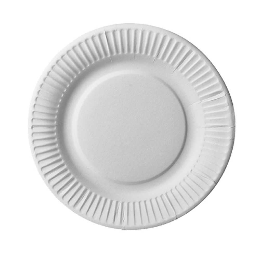 12 Teller, Pappe "pure" rund Ø 19 cm weiss