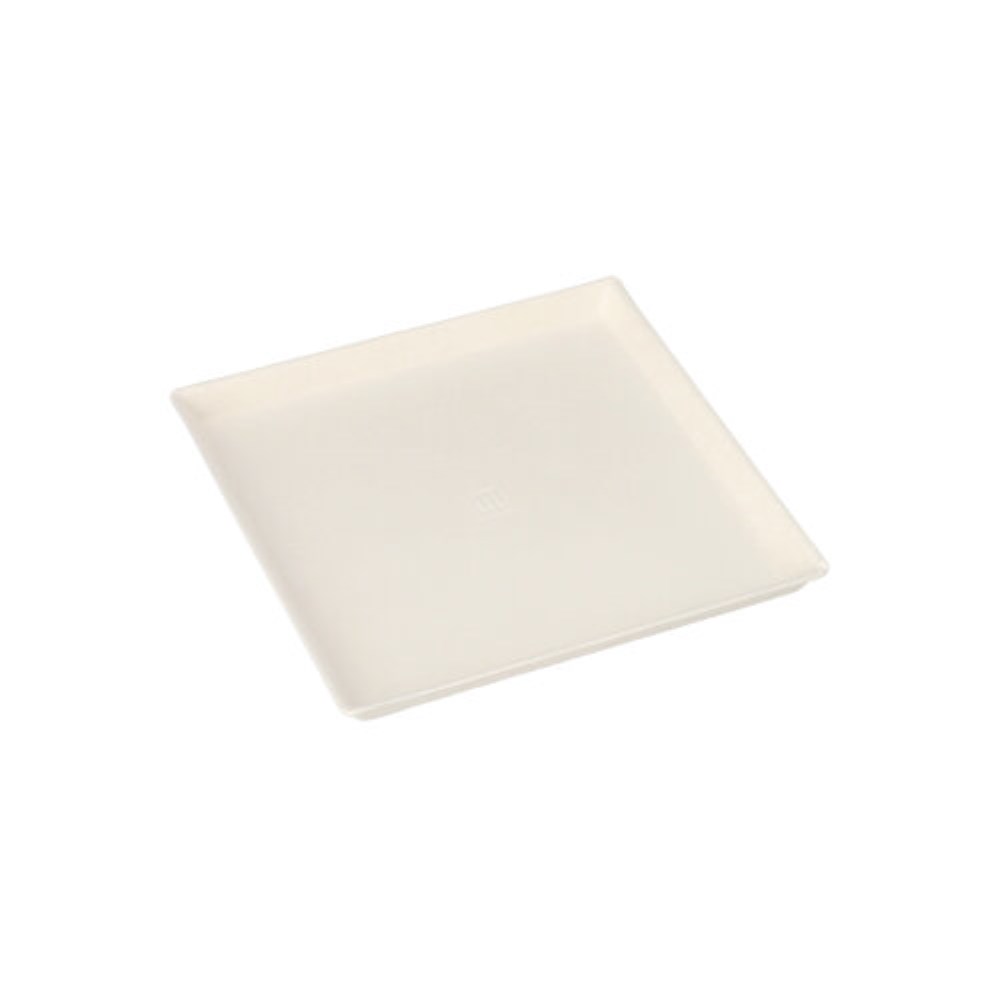 50 Teller Zuckerrohr "pure" eckig 12,5 cm x 12,5 cm x 1 cm weiss "Cella"