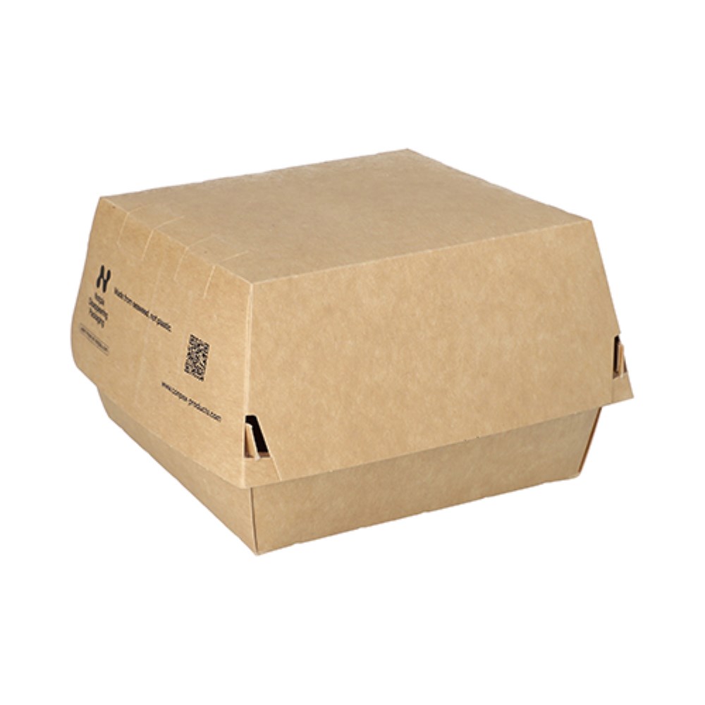 110 Burgerboxen, Pappe "NOTPLA" 7,8 cm x 11,5 cm x 11 cm braun 110 Burgerboxen, Pappe "NOTPLA" 7,8 cm x 11,5 cm x 11 cm braun