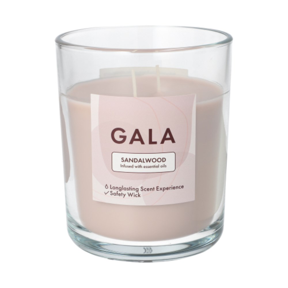 "GALA" Duftkerze im Glas Ø 10,5 cm · 12,4 cm elfenbein - Sandelholz "Tokio Large"