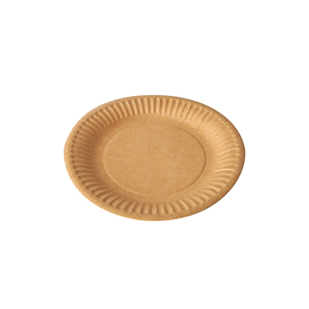 100 Teller, Pappe "pure" rund Ø 15 cm braun