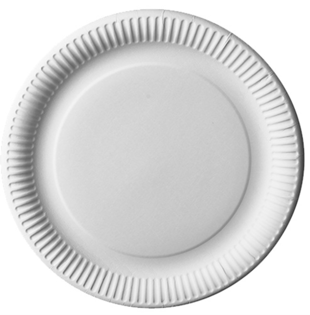 12 Teller, Pappe "pure" rund Ø 29 cm weiss