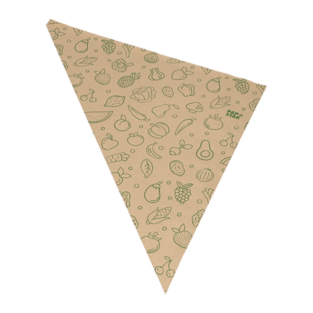 1000 Spitztüten, Kraftpapier 52,5 cm x 37 cm x 37 cm braun "Fruits & Vegs" Füllinhalt 1500 g 1000 Spitztüten, Kraftpapier 52,5 cm x 37 cm x 37 cm braun "Fruits & Vegs" Füllinhalt 1500 g