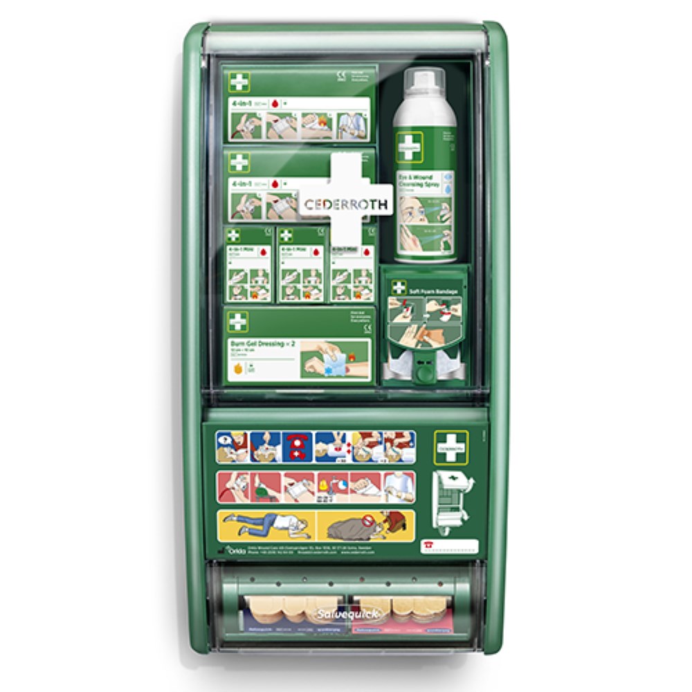 "Cederroth" First Aid & Burn Station 11,7 cm x 29,4 cm x 57,2 cm grün