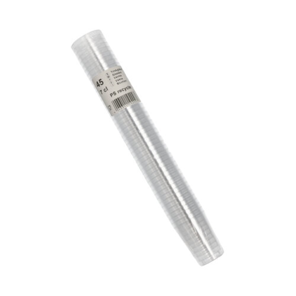 45 Trinkbecher PS 0,07 l Ø 5 cm · 6,5 cm glasklar