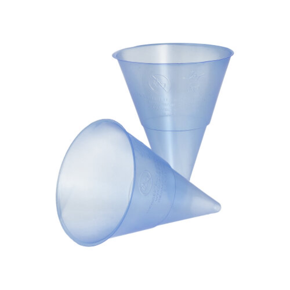 1000 Spitzbecher, PP 115 ml Ø 7,03 cm · 9,5 cm blau Blue Cone