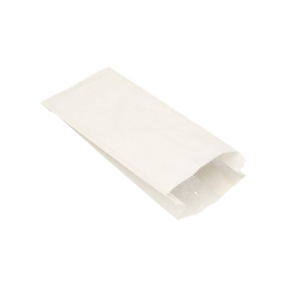 1000 Papierfaltenbeutel, Cellulose, gefädelt 24 cm x 10 cm x 5 cm weiss Füllinhalt 0,75 kg