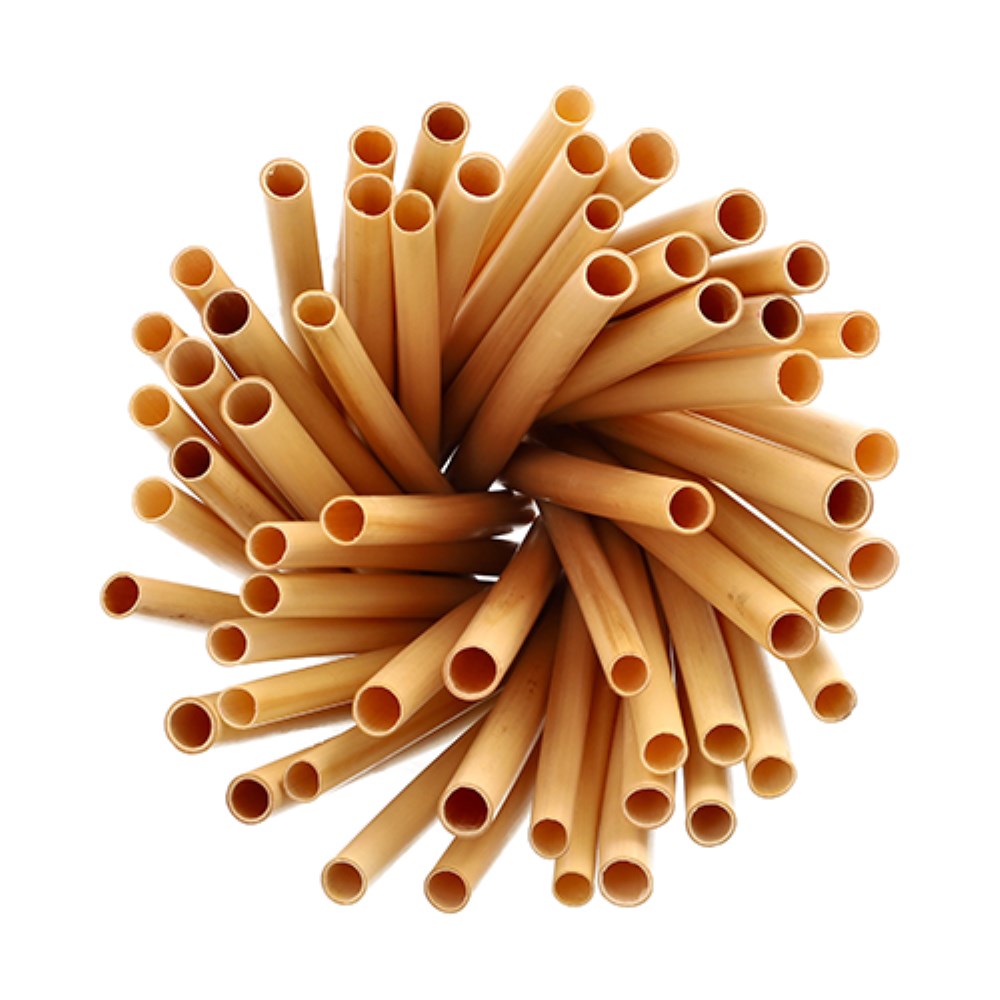100 Cocktail Trinkhalme Schilf "pure" Ø 7 mm · 15 cm