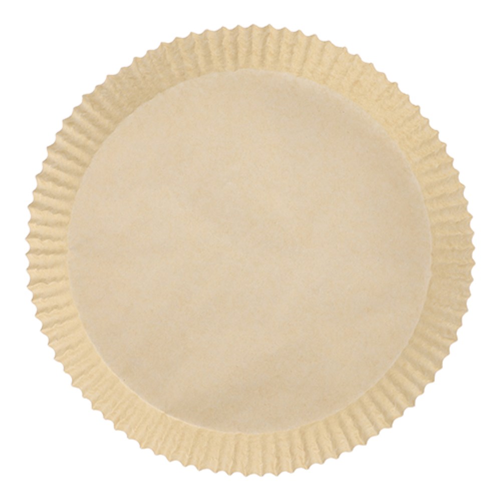 100 Backpapiere Ø 23 cm · 4,5 cm braun für Heißluftfritteusen