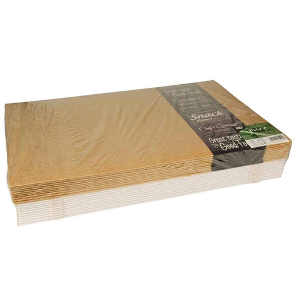 10 Transport- und Catering-Kartons "pure" eckig 8 cm x 37,5 cm x 55,5 cm "Good Food" groß
