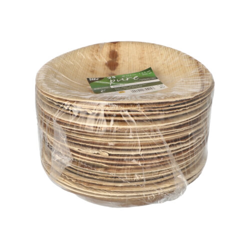 25 Schalen, Palmblatt "pure" rund 300 ml Ø 17,5 cm · 3,5 cm